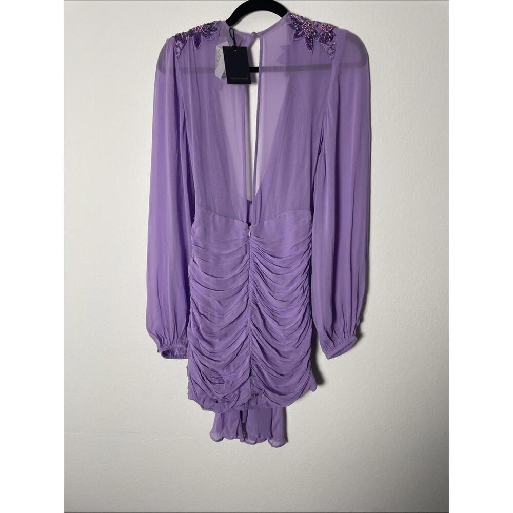 Michael Costello x Revolve Julieta Mini Dress Lilac Size XS NWT $328 msrp - Picture 9 of 9
